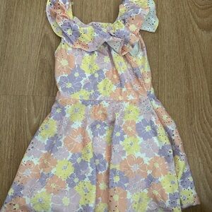 Floral Kids Dress in Pastel Colors